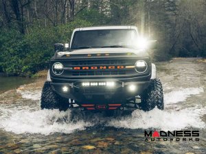 Ford Bronco Front Bumper - Steel Bender - Textured Black - Havoc 